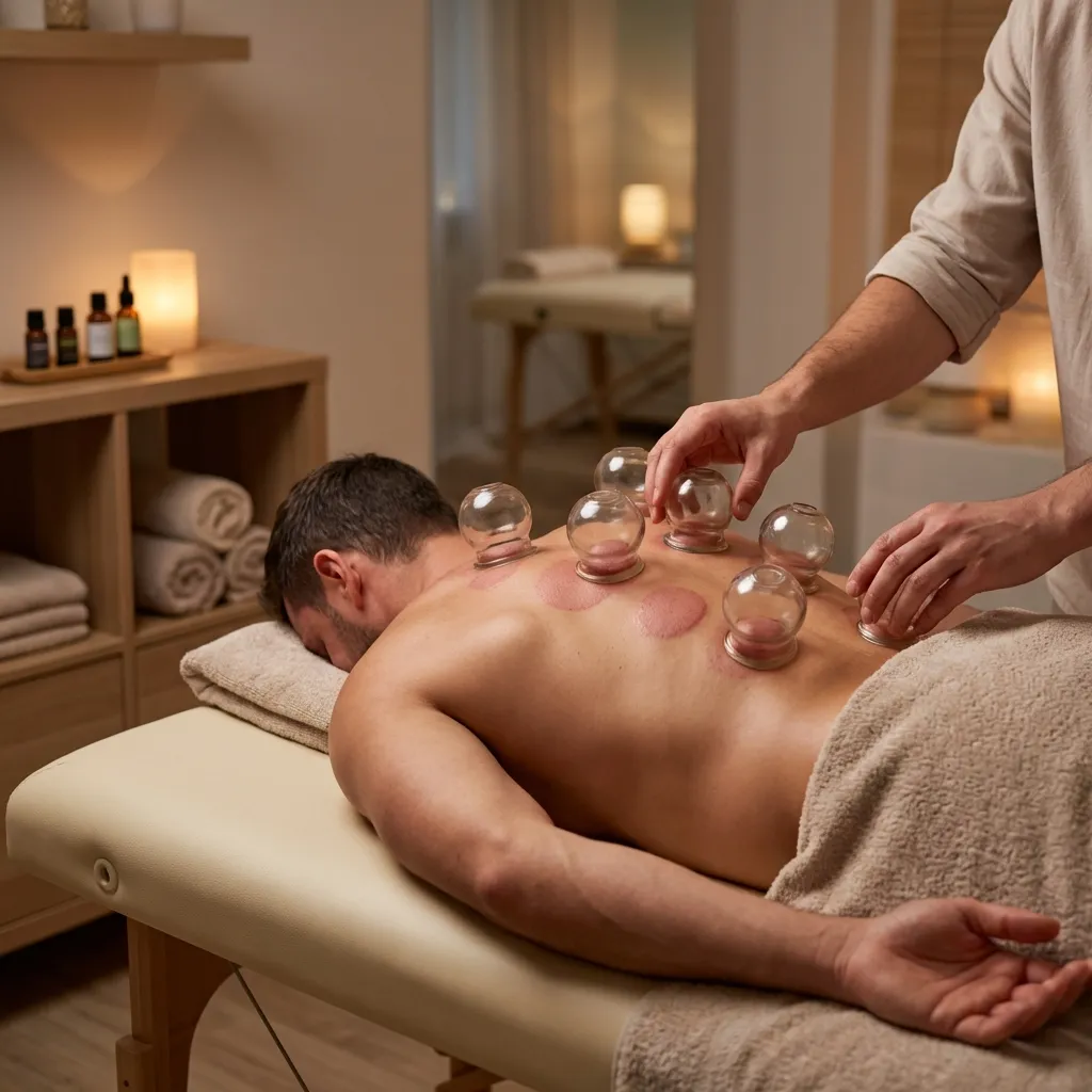 تدليك كاسات (حجامة جافة)