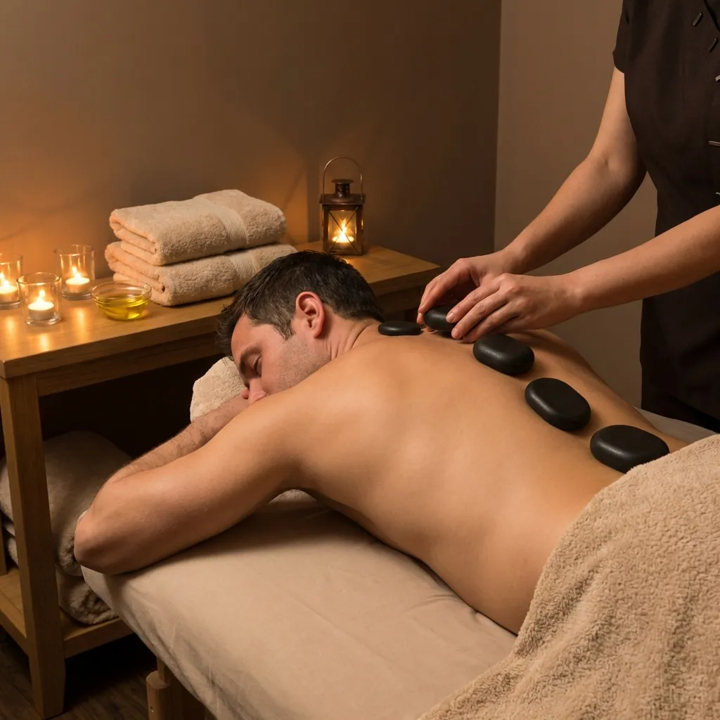 تدليك بالأحجار الساخنة